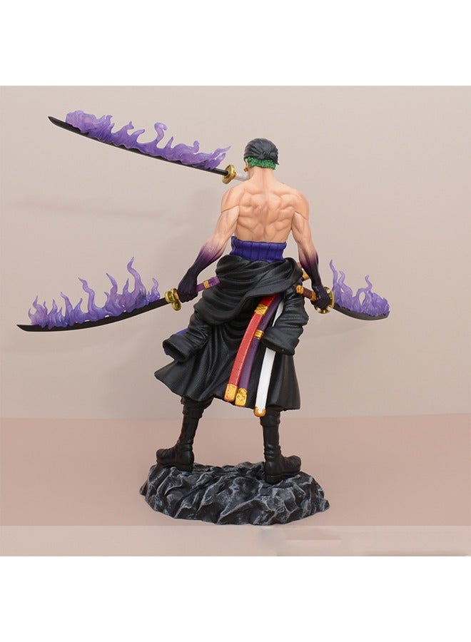OCTOBER Pirate Swordsman Special Effect Three-Blade Flow One Piece One Piece Anime Series Figure Tabletop Ornament Model  - Image 3