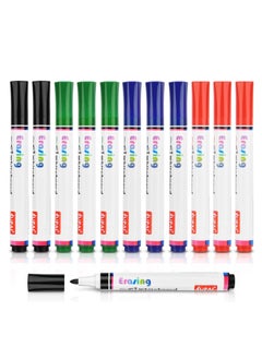 Excefore Whiteboard Markers, 12pcs Whiteboard Pens, 4 Colour Bullet Tip Dry Erase Markers White Board Markers Dry Wipe Pens for School Office Home  - Image 1