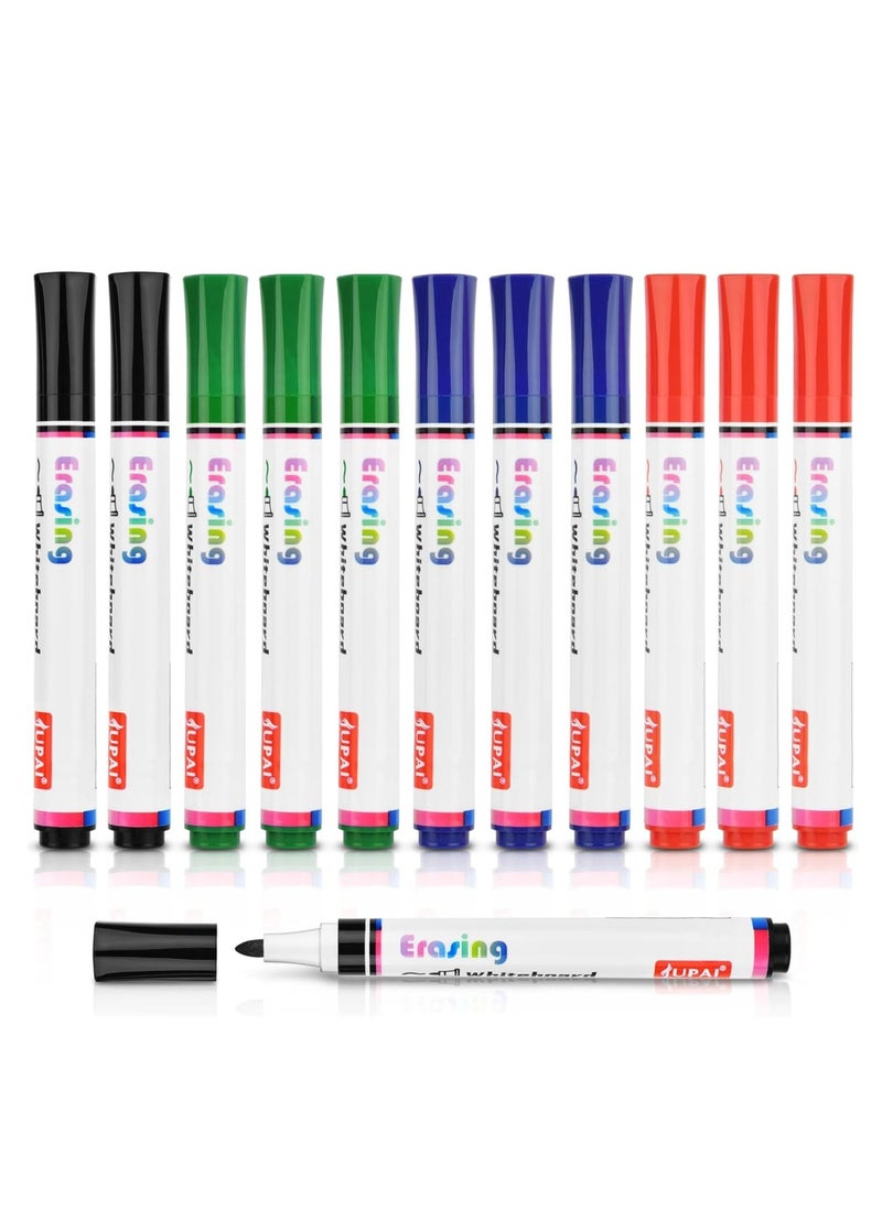 Excefore Whiteboard Markers, 12pcs Whiteboard Pens, 4 Colour Bullet Tip Dry Erase Markers White Board Markers Dry Wipe Pens for School Office Home  - Image 1