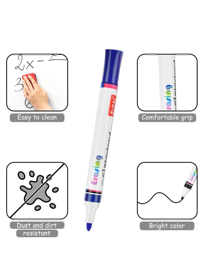 Excefore Whiteboard Markers, 12pcs Whiteboard Pens, 4 Colour Bullet Tip Dry Erase Markers White Board Markers Dry Wipe Pens for School Office Home  - Image 4