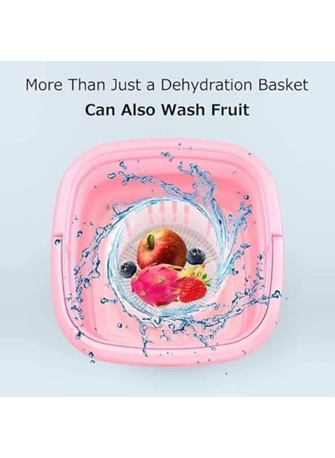 زوم غسالة منزلية صغيرة قابلة للطي غسالة اوتوماتيكية اوتوماتيكية للامام والخلف تعمل بالنابض مزدوج الغرض، غسيل يدوي مع فتحة تصريف - Image 3