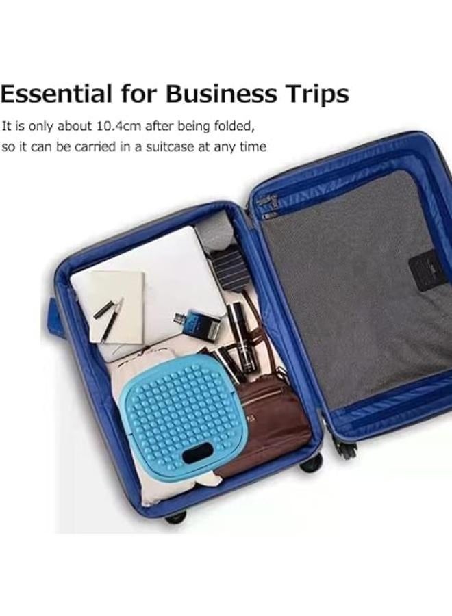 زوم غسالة منزلية صغيرة قابلة للطي غسالة اوتوماتيكية اوتوماتيكية للامام والخلف تعمل بالنابض مزدوج الغرض، غسيل يدوي مع فتحة تصريف - Image 4