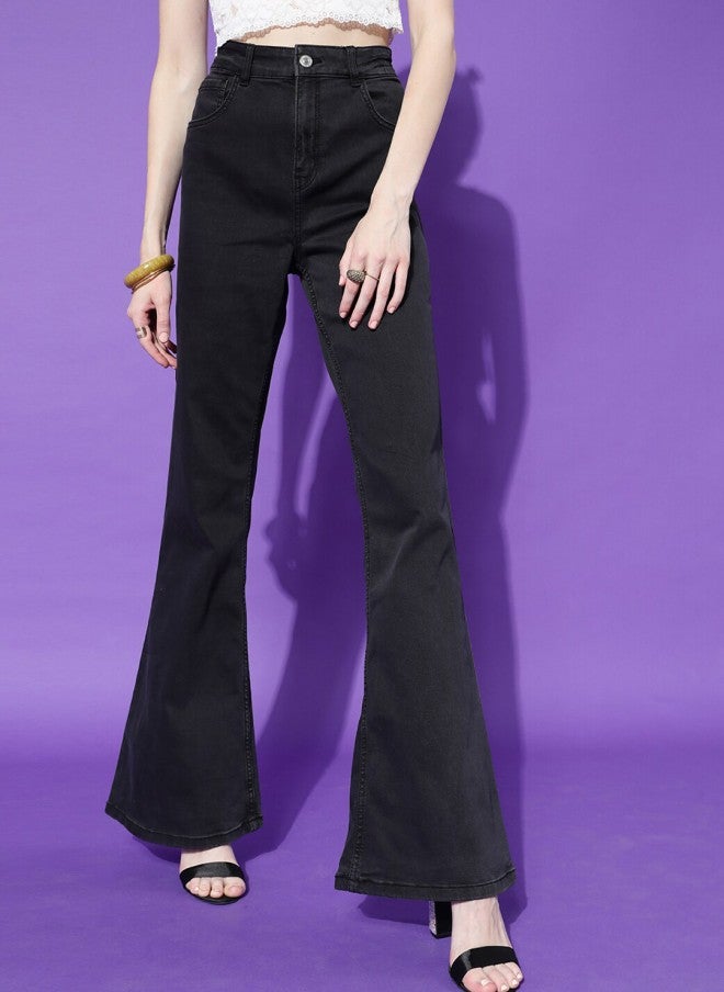 STREET 9 Black Skinny Fit High-Rise Jeans for Women - Image 1