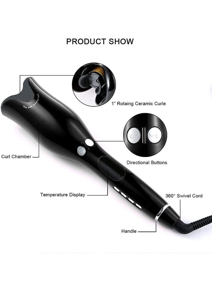High-Performance Automatic Spin N Curl Hair Curler – 1-Inch Rotating Ceramic Wand with LCD Display - Image 5