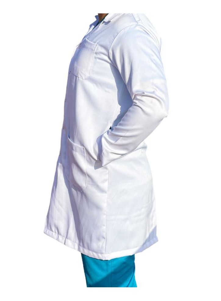 Just Needles JN Unisex Lab Coat White - Image 4
