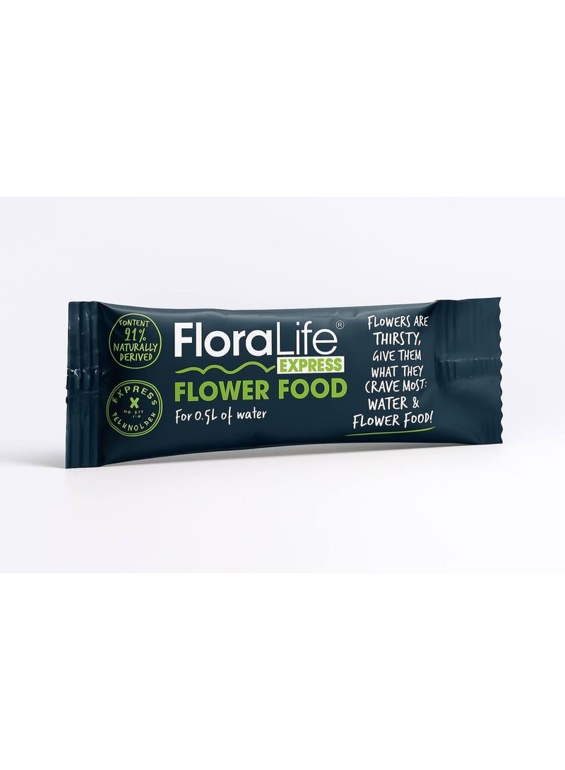 “Floral life EXPRESS Flower food”كيس سائل، يرطب ويحافظ على نضارة الزهور المقطوفة لفترة أطول، أساسيات متجر الزهور، تنسيق الزهور (25 قطعة)