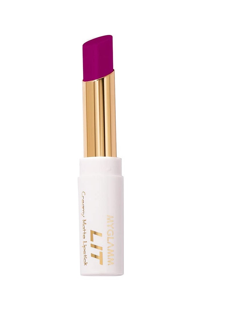 MyGlamm Creamy Matte Lipstick Long lasting Smudge Proof French 75 (Purple) - Image 3