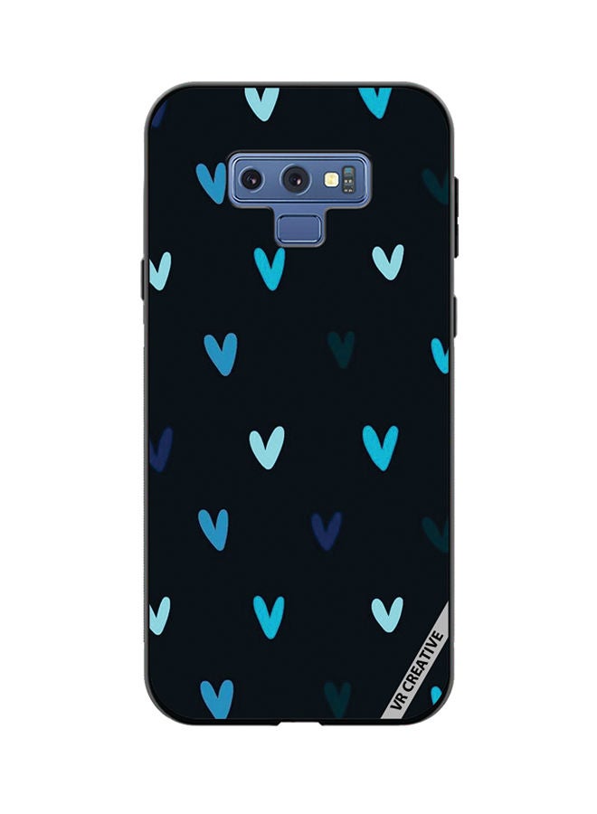 VR CREATIVE Protective Case Cover For Samsung Galaxy Note 9 Blue Hearts Design Multicolour - Image 1