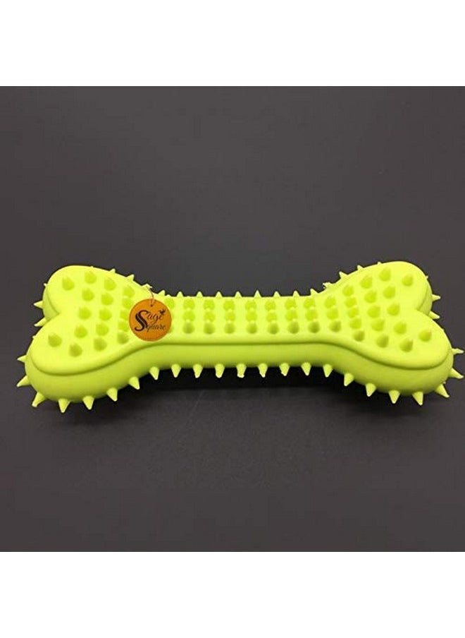 Sage Square Spike Dental Chew Bone Toy For Dogs. (Color May Vary)  - Image 1