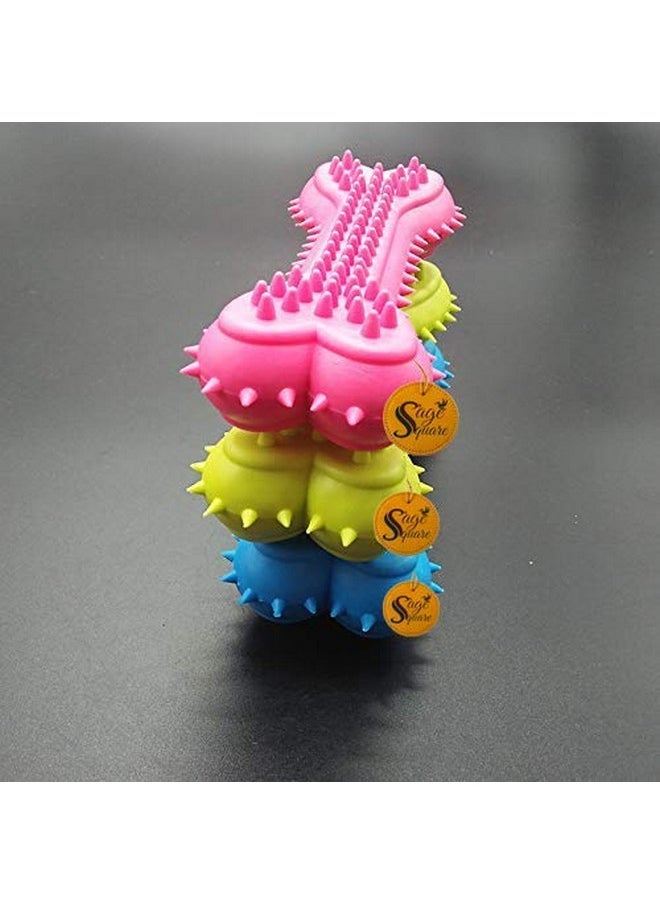 Sage Square Spike Dental Chew Bone Toy For Dogs. (Color May Vary)  - Image 4