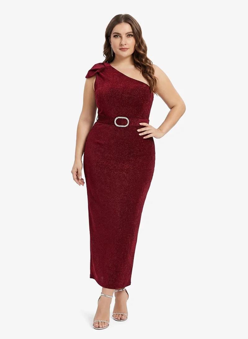 ايلا فستان لامع بكتف واحد