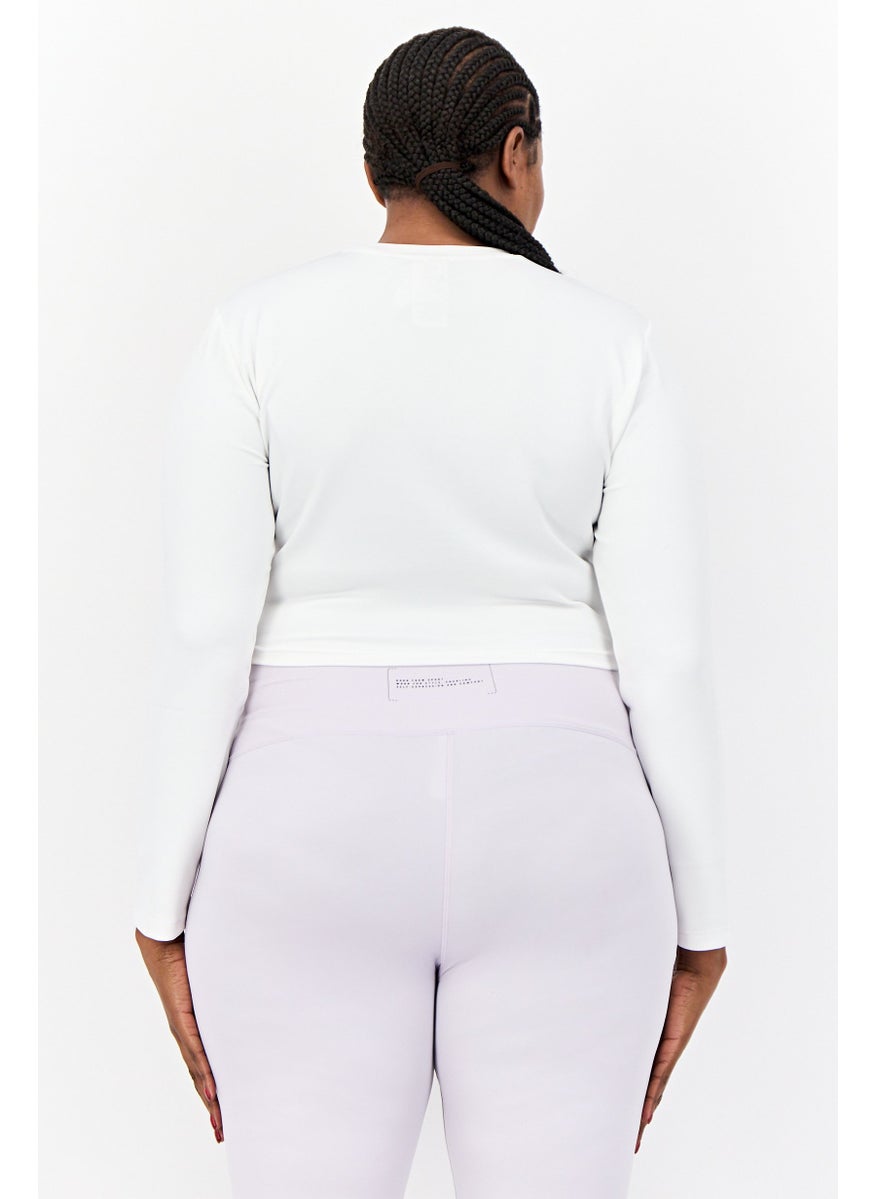 Adidas - Women Sportswear Fit Short Sleeve Outdoor Top, White - Image 1