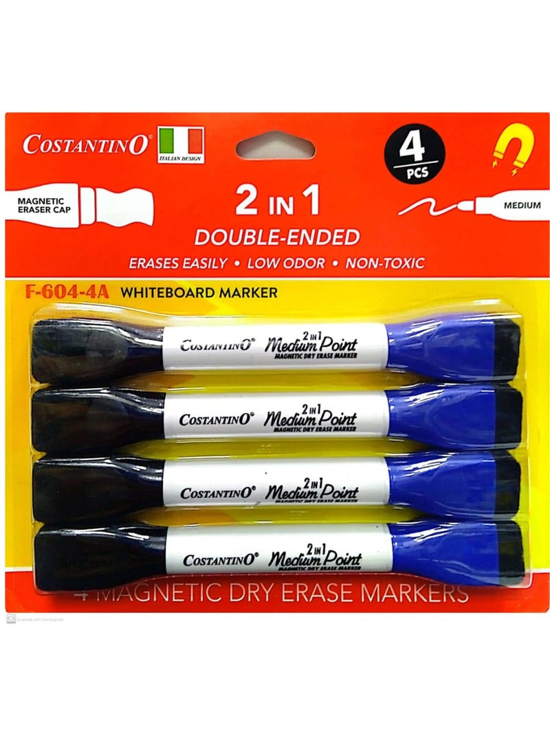 COSTANTINO - Whiteboard Marker Double Ended 4Pieces - Image 1