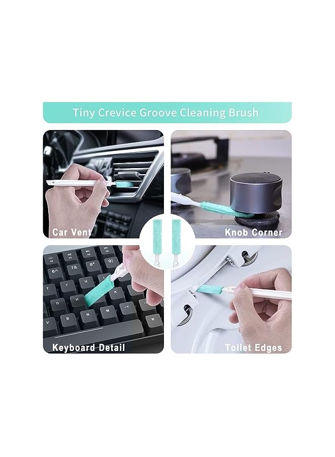 promass Small Cleaning Brushes for Household, 8 Pcs Crevice Cleaning Tool Set for Window Grooves Track Humidifier Keyboard Bottle Door Car Vent, Tiny Detail Cleaner Scrub Brush Gaps Corner Tight Space - Image 4