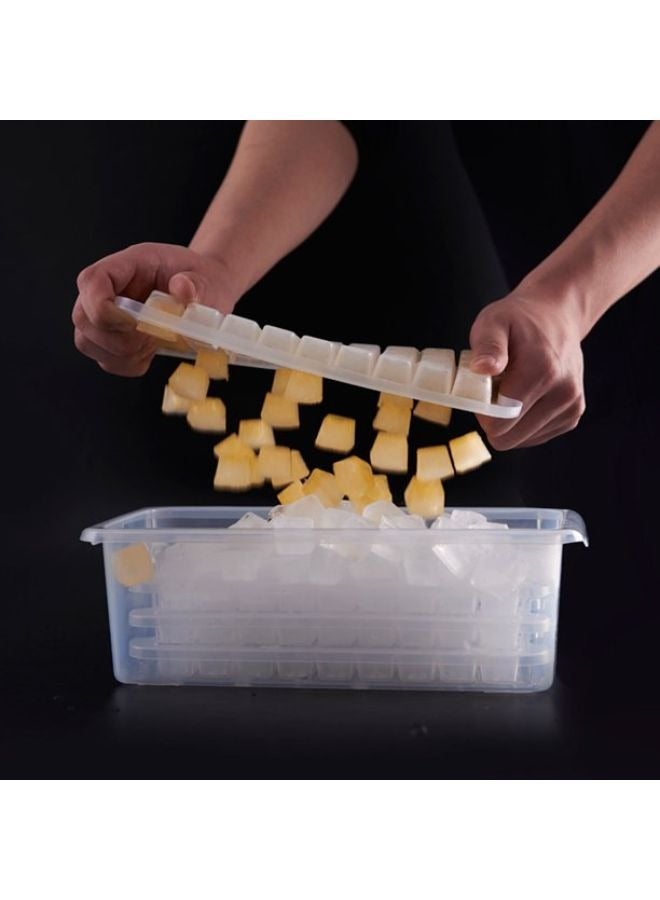 4 Pieces Ice Cube Molder Tray With Container Box and Shovel  - Image 4
