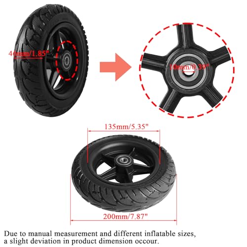 PRO CAKEN 200x50 solid tire wheel with Plastic Hub for electric scooter balance car 8x2 solid wheel explosion proof puncture tubeless tire parts… - Image 2