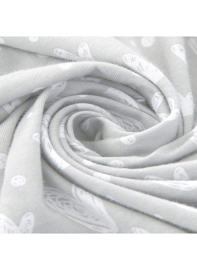 Biloban - Bassinet Sheets Compatible With Baby Delight Beside Me Dreamer Bassinet, 2 Pack, 100% Jersey Knit Cotton Fitted Sheets, Breathable And Heavenly Soft, Grey And White Print For Baby - Image 1
