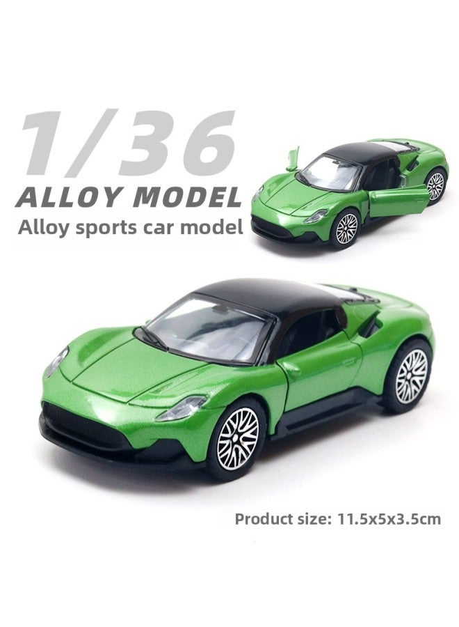 Bulk Simulation Alloy Sports Car Model Children's Toy Car Back To Open The Door Car Men's Cake Ornaments Wholesale-Color:【bag】 Ma MC20 Green - Image 1