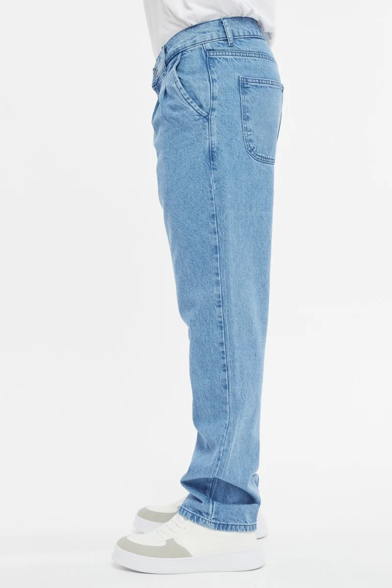Cedy Denim Men's Pleated High Waist Loose Cut Baggy Loose Fit Jean PANTS-C354