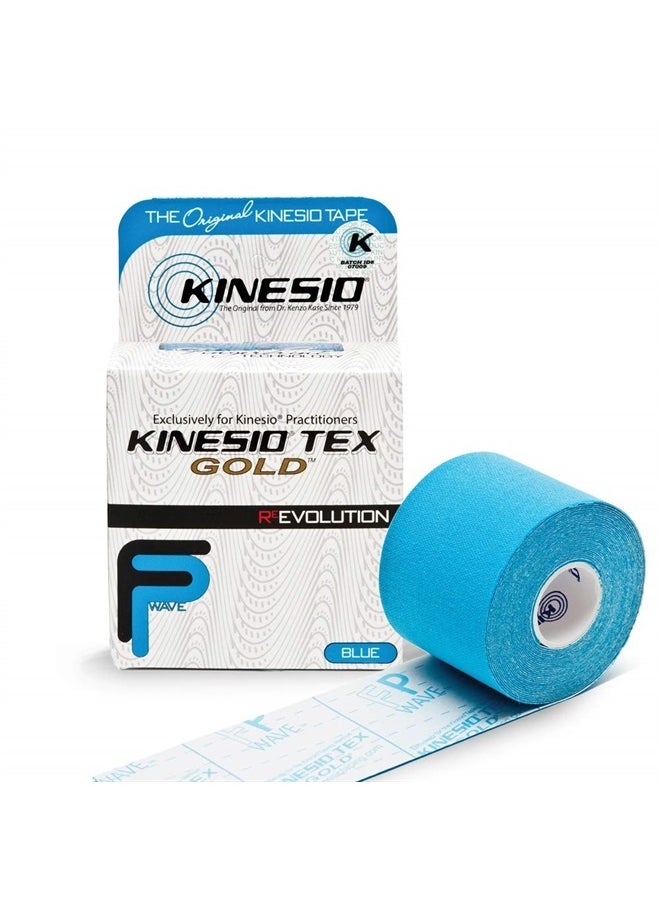 Kinesio Taping - Elastic Therapeutic Athletic Tape Tex Gold FP - Blue – 2 in. x 16.4 ft  - Image 1