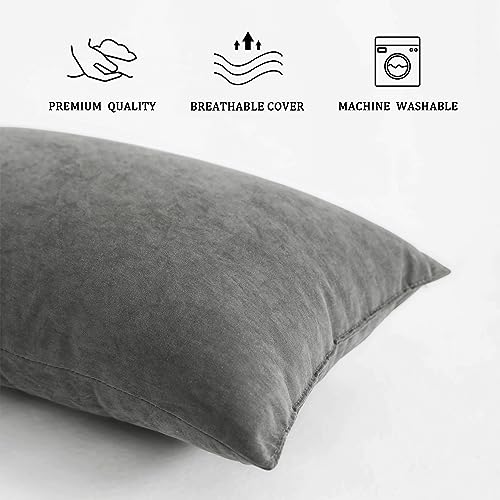 BEDSUM 2 Pack Tiny Pillows, 11"x7" Microfiber Mini Pillows for Travel, Pets, Soft and Machine Washable Small Pillows for Neck, Wrist, and Knee Comfort, Dark Grey - Image 3