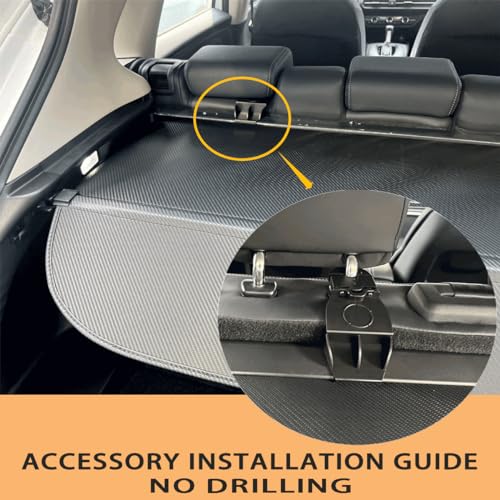 AQAE Cargo Cover Fixed mounting Accessories [2 Pieces] Retractable SUV Rear Trunk Cover Trunk Security Cover Cargo Cover Special Accessories - Image 4