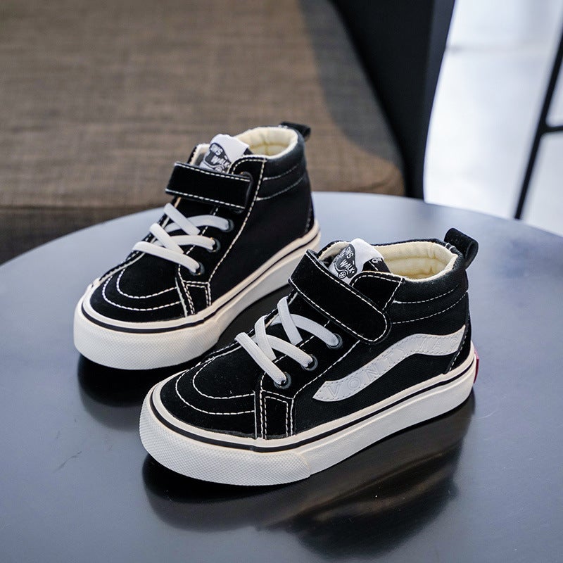 Baby Shoes For Kindergarten 2025 Autumn New Children'S Canvas Shoes For Boys And Girls High-Top Sneakers Casual Shoes For Toddlers - Image 4