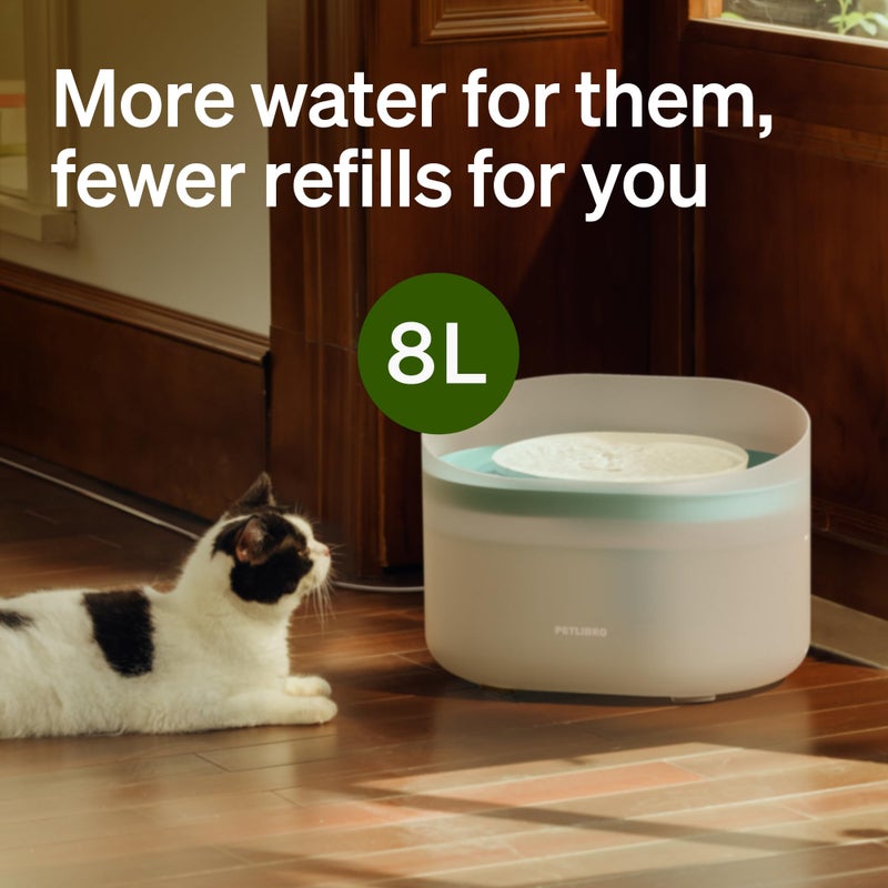 PETLIBRO Dog Water Fountain, 2.1Gal/8L Capsule Dog Fountain for Medium to Large Dogs, Anti-Splash Dog Water Bowl Dispenser, Super Quiet Pet Water Fountain, Great for Dogs Cats and Multi-Pet Home - Image 4
