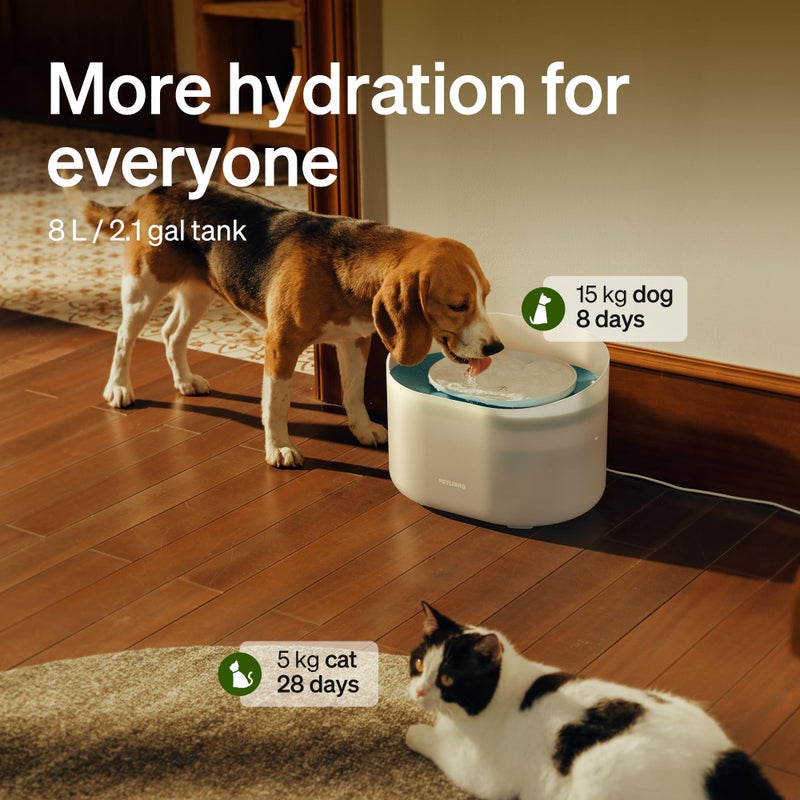 PETLIBRO Dog Water Fountain, 2.1Gal/8L Capsule Dog Fountain for Medium to Large Dogs, Anti-Splash Dog Water Bowl Dispenser, Super Quiet Pet Water Fountain, Great for Dogs Cats and Multi-Pet Home - Image 5