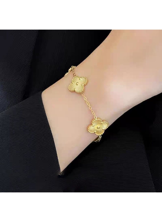 Nariele Fashionable High-end Light Luxury Four Petal Flower Bracelet - Image 5