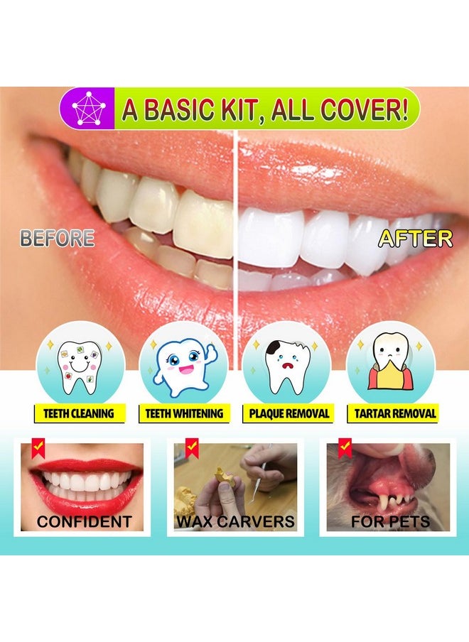 G.CATACC - Dental Tools Plaque Remover For Teeth Dental Hygiene Kit Stainless Steel Oral Care Cleaning Tools Set With Tooth Scraper Plaque Tartar Remover Metal Dental Pick Scalerwith Case - Image 1