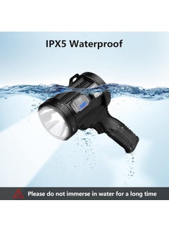 Juflix Juflix Superbright LED Handheld Searchlight Tactical Waterproof Spotlight High Power Rechargeable Flashlights with Side Light USB Power Charger 3 Color  - Image 5