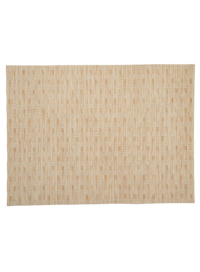 Restaurantware Speculo 16 X 12 Inch Woven Placemats, Set Of 6 Rectangle Table Placemats - Stain-Resistant, Easy To Clean, Tan Vinyl Placemats For Dining Table, For Homes or Restaurants - Image 1