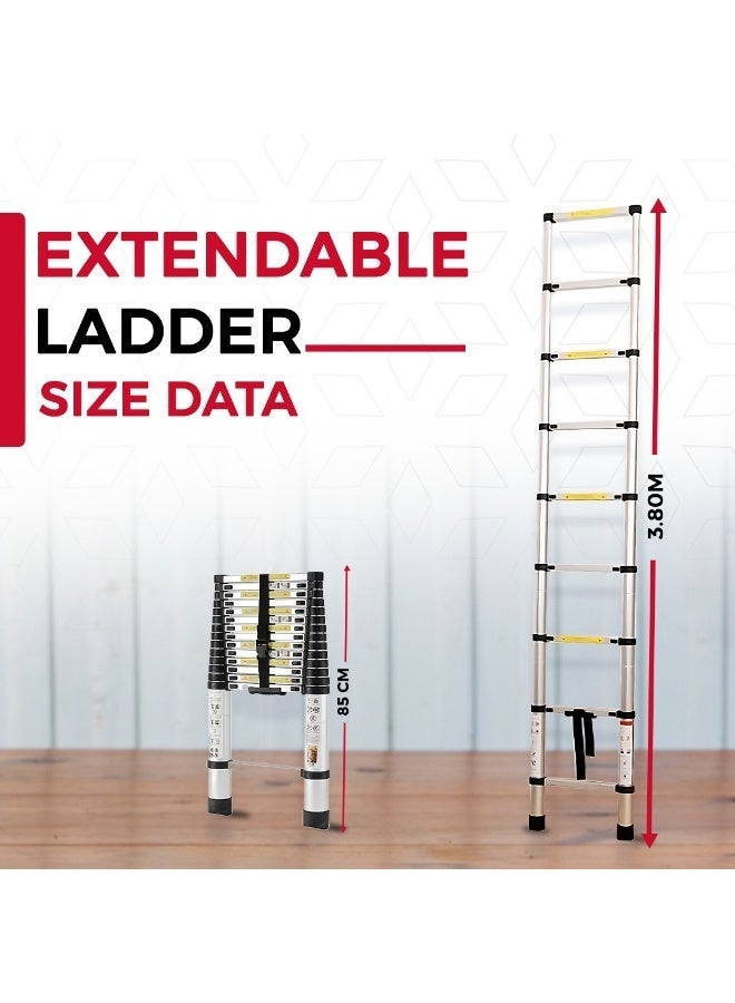 Telescopic Ladder 3.8M — designed to combine safety, strength, and portability in one practical and reliable tool. - Image 1