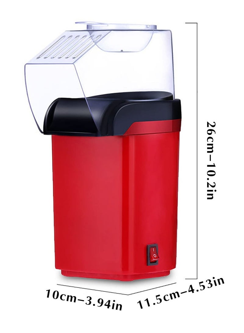 Araone Electric Popcorn Machine Maker Popper With Measuring Spoon, Quick Popcorn, Oil Free, Good For Watching Movies,Party, Holiday Gift (Red) - Image 3