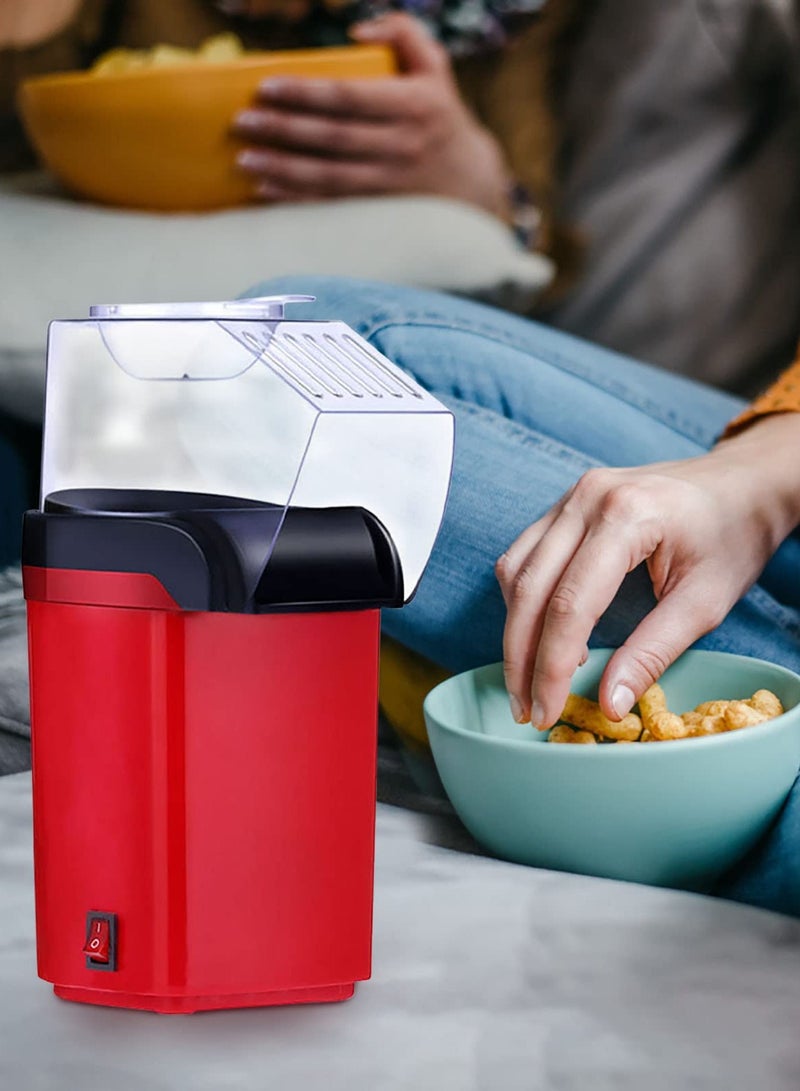 Araone Electric Popcorn Machine Maker Popper With Measuring Spoon, Quick Popcorn, Oil Free, Good For Watching Movies,Party, Holiday Gift (Red) - Image 2