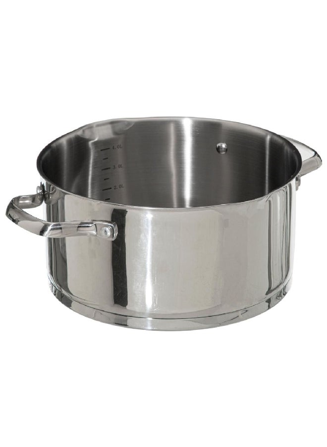 حامل ماكينة تحضير قدر حساء ستانلس ستيل مع غطاء فضي وشفاف 24 سم 179709 - Image 3