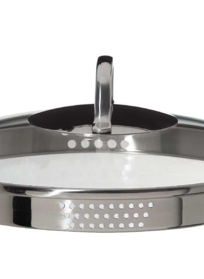 حامل ماكينة تحضير قدر حساء ستانلس ستيل مع غطاء فضي وشفاف 24 سم 179709 - Image 5