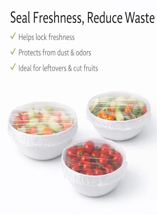 CAVERNSHOP Reusable Elastic Food Storage Covers 100 PCS | Adjustable Stretch Bowl & Plate Covers | Fresh Keeping Wrap for Fruits, Vegetables & Containers | Kitchen Food Covers - Image 4