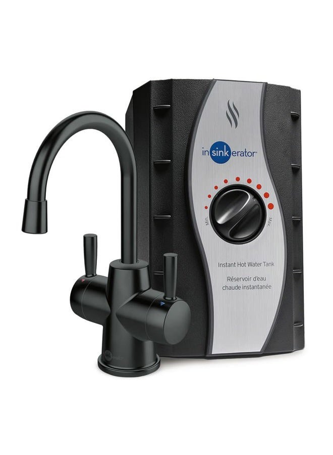 insinkerator HOT250 Instant Hot and Cold Water Dispenser System, 2-Handle Drinking Water Faucet in Matte Black with 2/3-Gallon, Filter-Compatible, Stainless Steel Tank, HC250MBLK-SS - Image 1