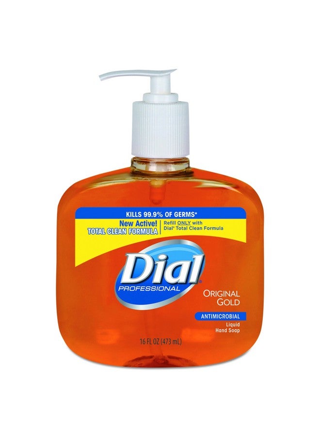 Dial Professional 80790Ct Gold Antimicrobial Soap Floral Fragrance 16Oz Pump Bottle 12Carton
