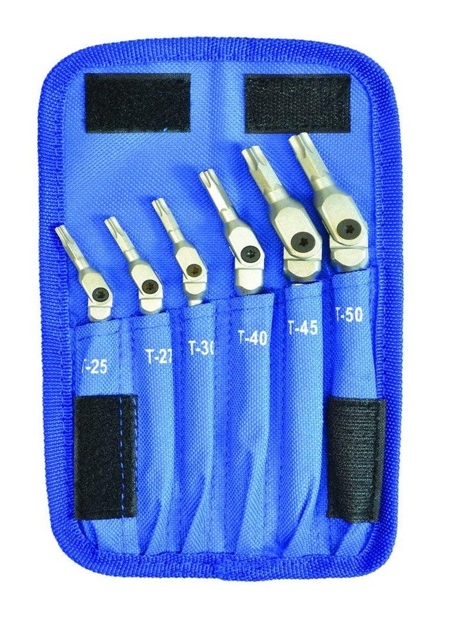 Bondhus Set 6 Chrome Torx Hex Pro Wrenches T25-T50 with Pouch in Box - Image 1