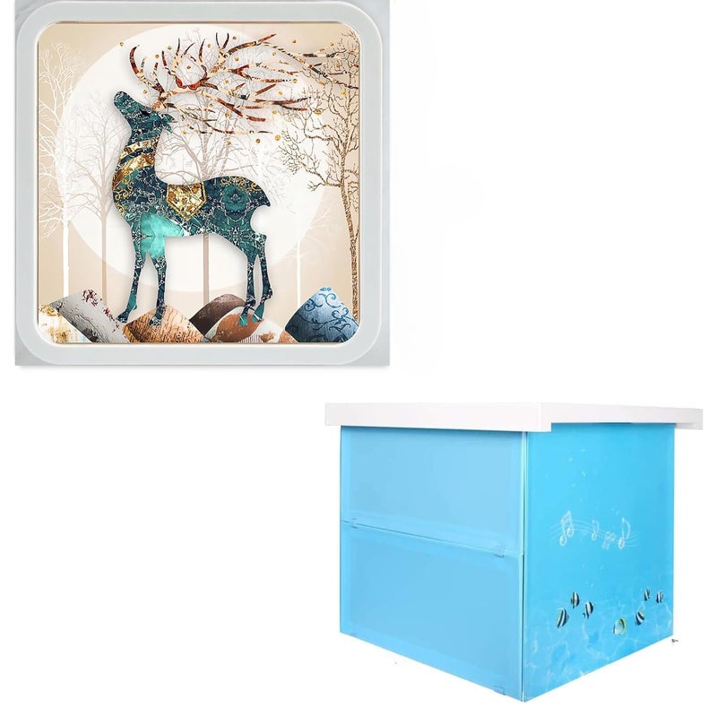 KIDWILL Towel Shelf Rack Waterproof Foldable Storage Box, for Small Tiny Corner Bathroom, Wall Shelf Frame, Drill Free Mural Storage Box with Wall Mount, Waterproof Laundry Basket for Bathroom - Image 1