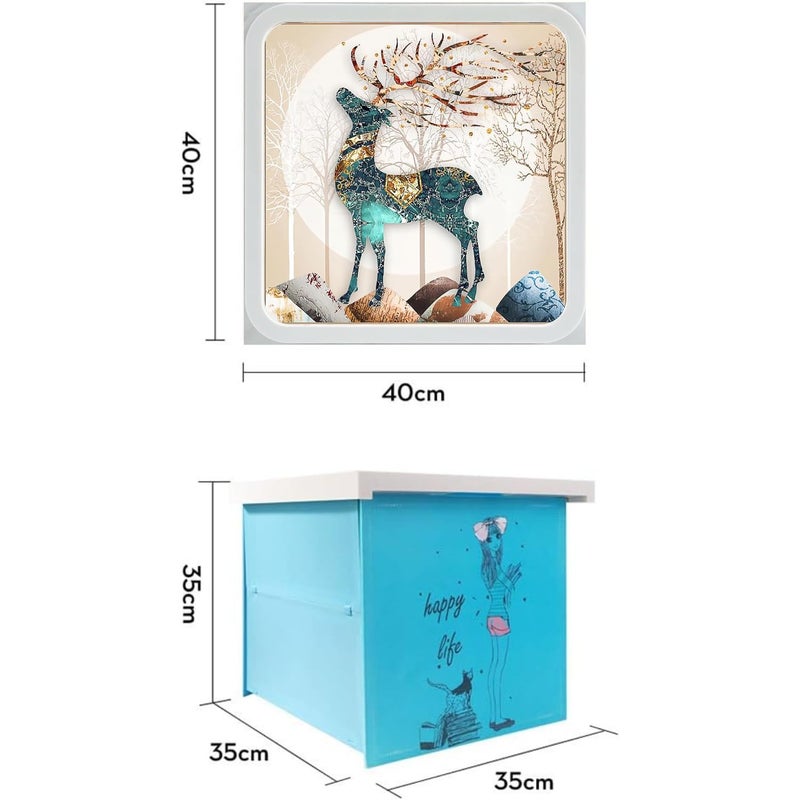 KIDWILL Towel Shelf Rack Waterproof Foldable Storage Box, for Small Tiny Corner Bathroom, Wall Shelf Frame, Drill Free Mural Storage Box with Wall Mount, Waterproof Laundry Basket for Bathroom - Image 2