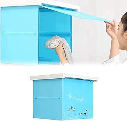 KIDWILL Towel Shelf Rack Waterproof Foldable Storage Box, for Small Tiny Corner Bathroom, Wall Shelf Frame, Drill Free Mural Storage Box with Wall Mount, Waterproof Laundry Basket for Bathroom - Image 4