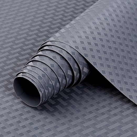 KayJen (45cmX5m) Grey Food Grade EVA Anti Slip MatSheet for Fridge, Kitchen, Drawer, Shelf Liner, Table (Check Pattern, Grey) - Image 1