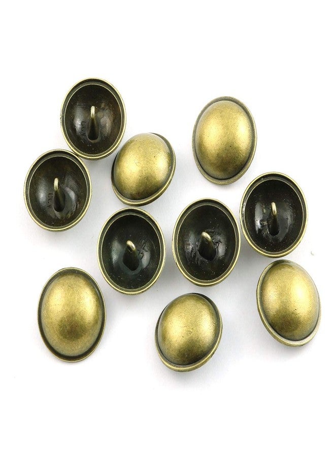 ZYAMY 10pcs Bronze Mushroom Domed Buttons Antique Brass Dome Buttons Round Sewing Buttons with Shank, 25mm - Image 2