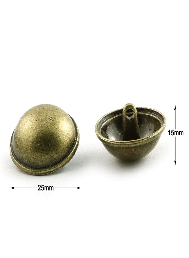 ZYAMY 10pcs Bronze Mushroom Domed Buttons Antique Brass Dome Buttons Round Sewing Buttons with Shank, 25mm - Image 4