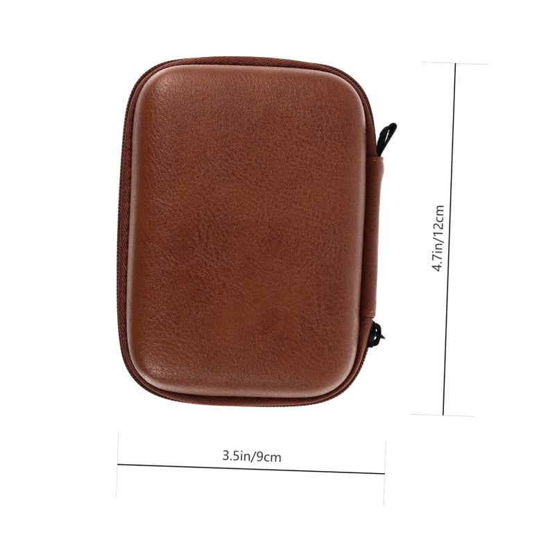 Portable PU Earphone Organizer Pouch For Data Cables Headphone Accessories Travel - Image 3