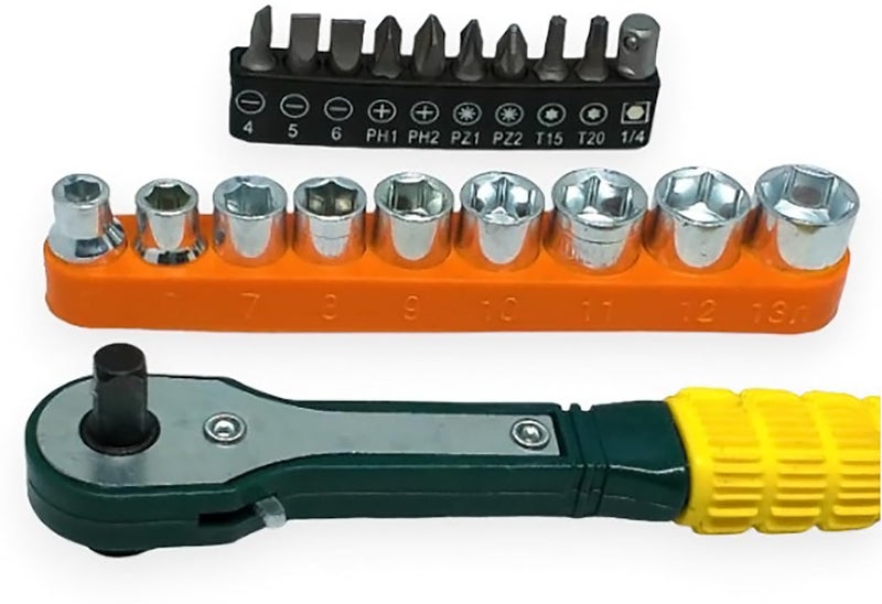 GLUN® Tool Kit 16 in 1 Pieces Tool Kit for Home Use Tools Kit, Spanner, 6 Socket Set and 10 Different Screw Opening Tools (Pack of 1) - Image 5